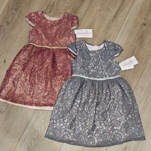 Simply Be Pink and Silver Pleated Sundress Flutter Sleeve